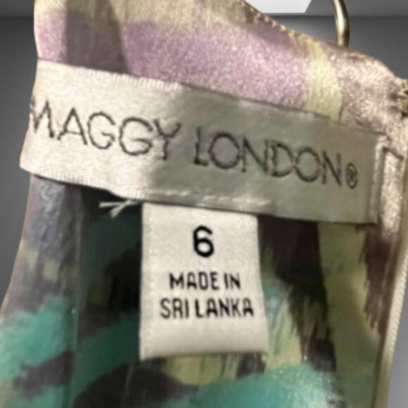 Maggy London Womens Floral Maxi Summer Halter Dress Size 6 - Picture 13 of 13